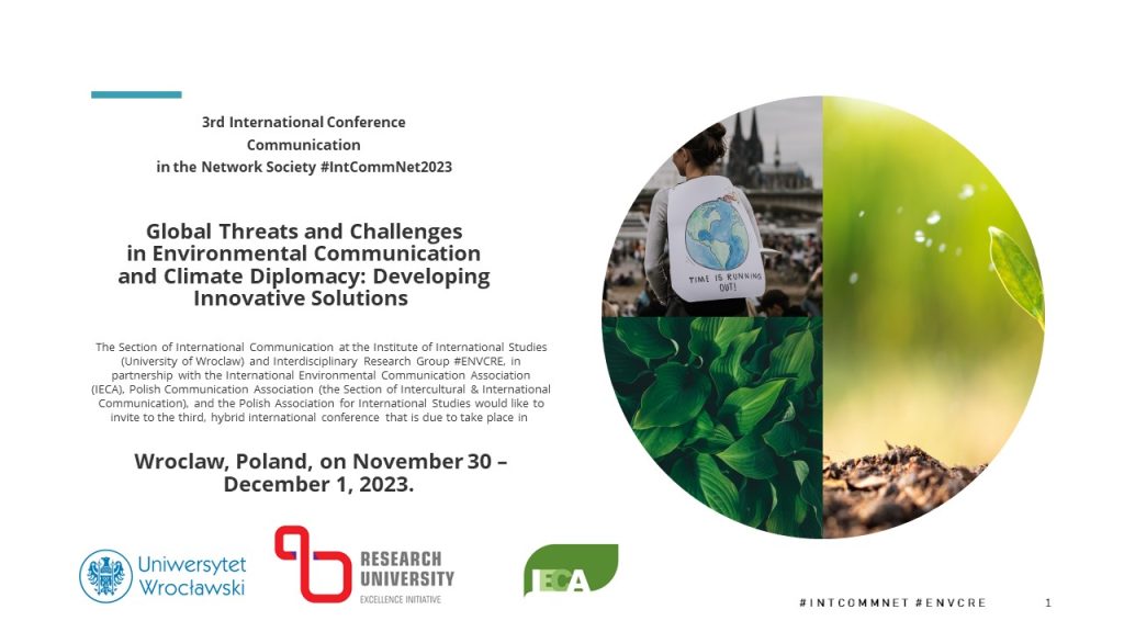 plakat Global Threats and Challenges in Environmental Communication and Climate Diplomacy