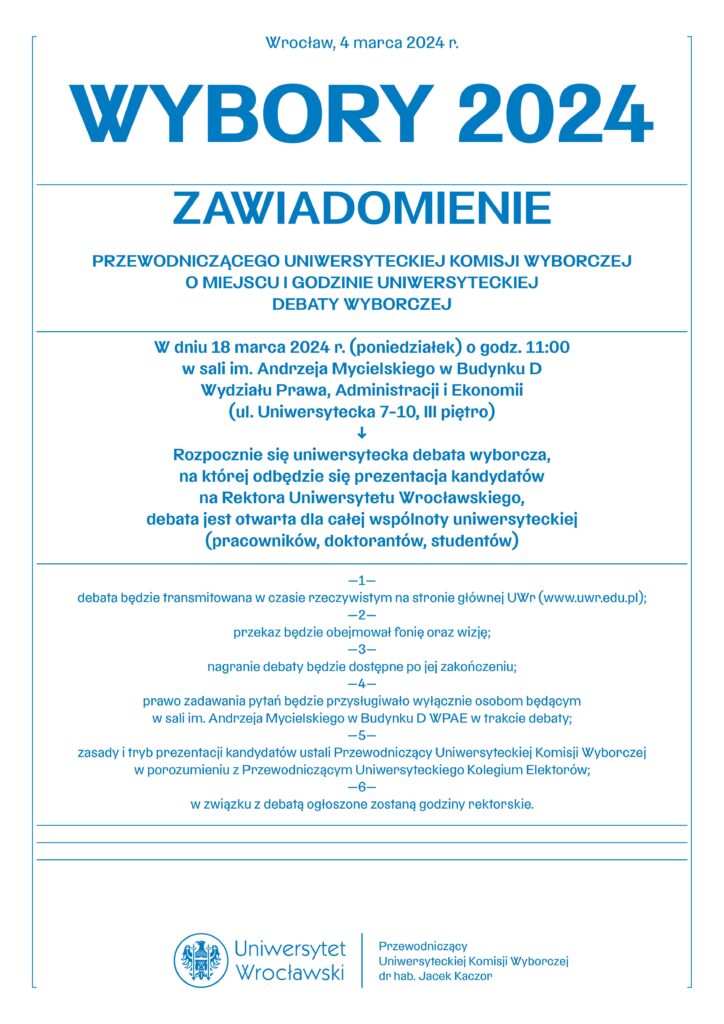 plakat informacyjny wyborczy